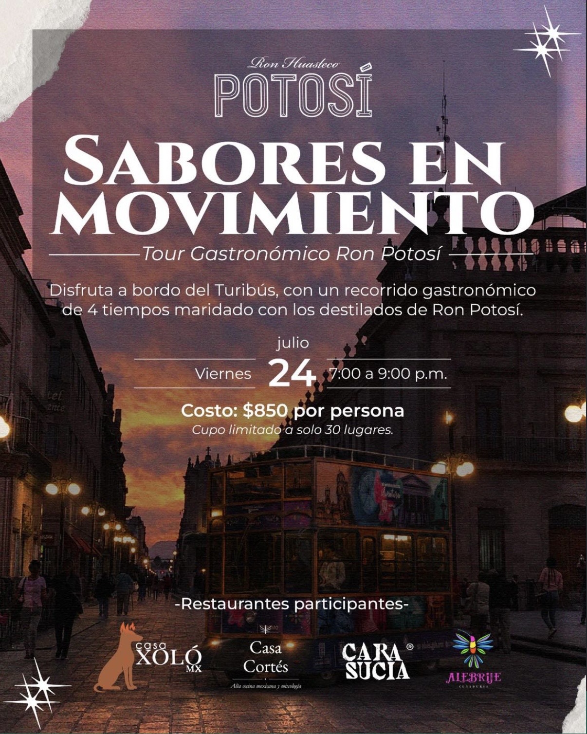 Sabores en Movimiento - Tour Gastronómico Ron Potosí