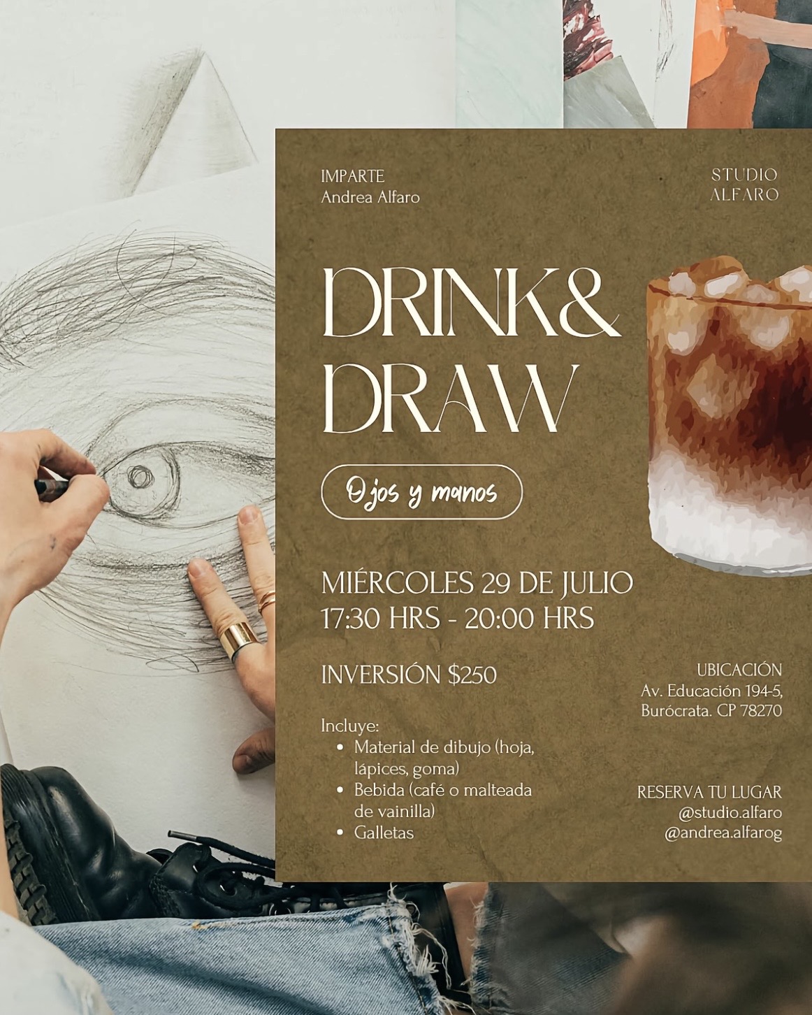 DRINK & DRAW - Ojos y manos